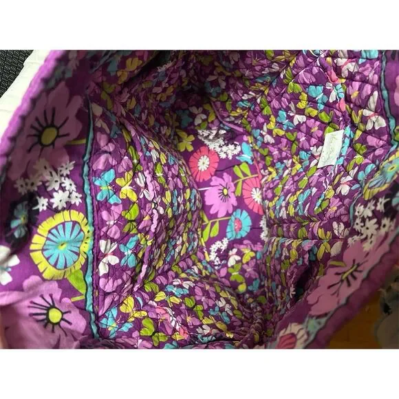 Vera Bradley RARE Flutterby XL Tote Bag Multicolor Floral Design - Picture 5 of 5